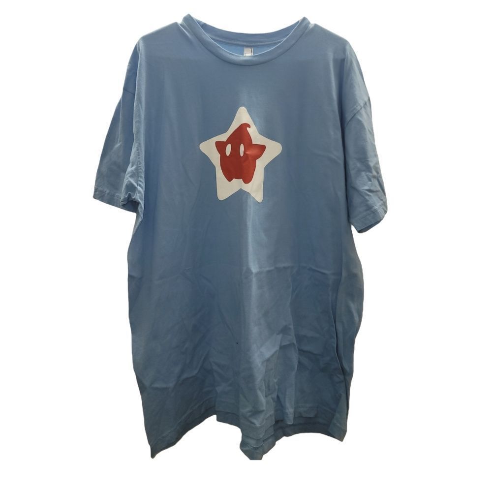 American Apparel *Rare* Super Mario Galaxy Baby Blue Star Shirt 2xl